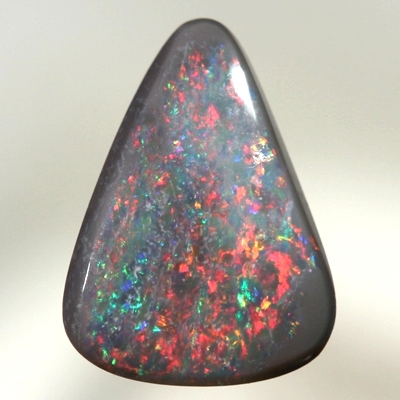 SOLID BLACK OPAL Blood red and burning orange 